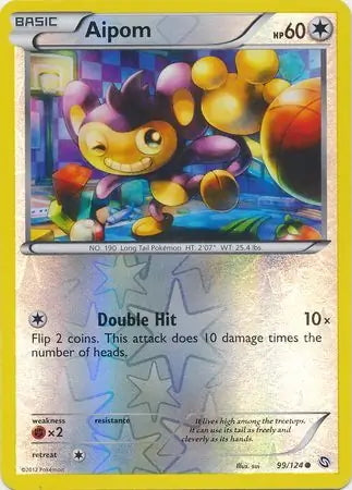 Dragons Exalted Aipom #99/124 reverse holo